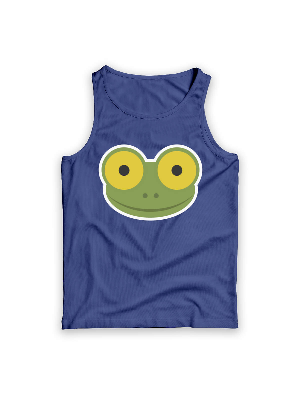 dark blue t-shirt with Mike the frog face